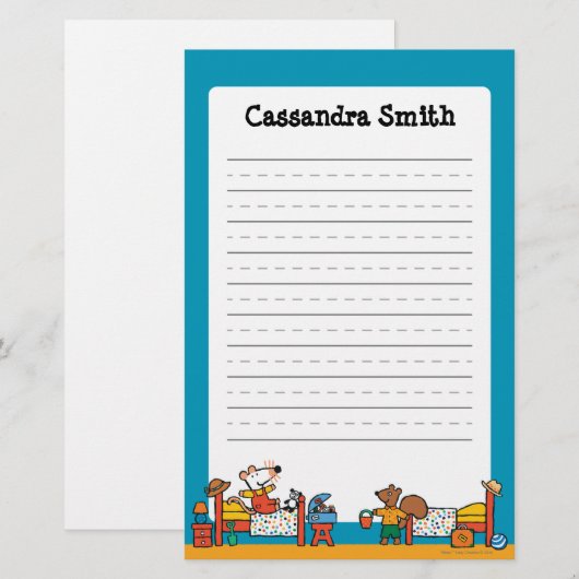 Maisy and Cyril Go on Vacation Scene Briefpapier (Voorkant / Achterkant)