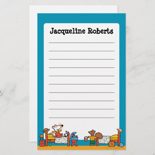 Maisy and Cyril Go on Vacation Scene Briefpapier (Voorkant / Achterkant)