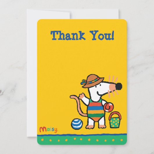 Maisy bij de Beach Birthday Kaart (Voorkant)