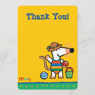 Maisy bij de Beach Birthday Kaart