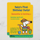 Maisy bij de Beach Birthday Kaart (Voorkant / Achterkant)