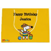 Maisy bij de Beach Birthday Large Cadeautasje (Voorkant)