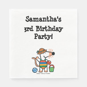 Maisy bij de Beach Birthday Servet