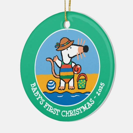 Maisy bij de Beach Keramisch Ornament (Links)