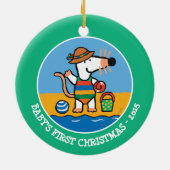 Maisy bij de Beach Keramisch Ornament (Achterkant)