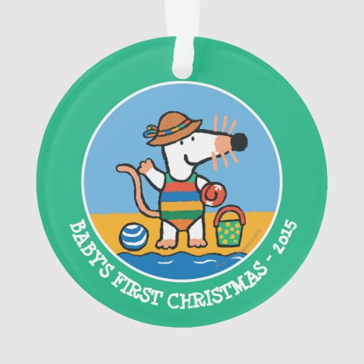 Maisy bij de Beach Ornament (achterkant)