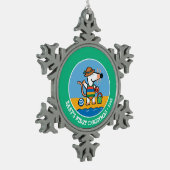 Maisy bij de Beach Tin Sneeuwvlok Ornament (Links)