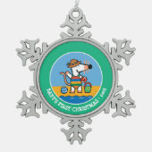 Maisy bij de Beach Tin Sneeuwvlok Ornament (Voorkant)