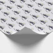 maisy bouquet in zwarte en witte zadelschoenen cadeaupapier (Hoek)