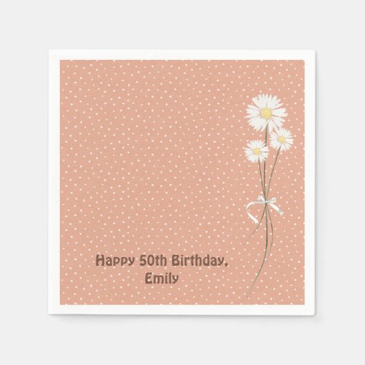 maisy bouquet op stippen luiers servet (Voorkant)