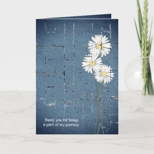 maisy bouquet over blue denim brick kaart (Voorkant)