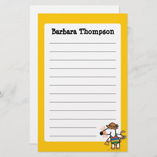 Maisy Collecting Shells bij de strand Briefpapier (Voorkant / Achterkant)