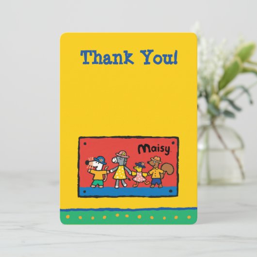 Maisy en Best Friends Hold Hands Bedankkaart (Staand voorkant)