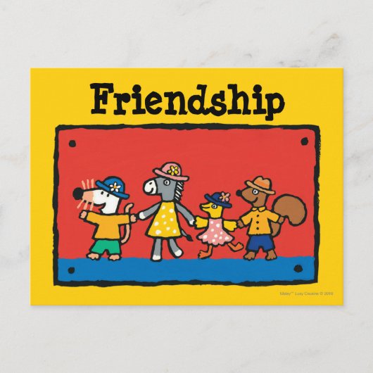 Maisy en Best Friends Hold Hands Briefkaart (Voorkant)