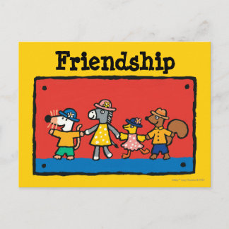 Maisy en Best Friends Hold Hands Briefkaart