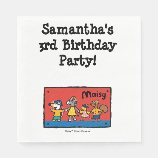 Maisy en Best Friends Hold Hands Servetten (Voorkant)