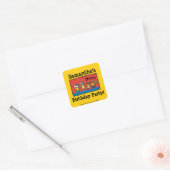 Maisy en Best Friends Hold Hands Vierkante Sticker (Envelop)
