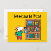 Maisy en boekenplank briefkaart (Voorkant / Achterkant)