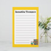 Maisy en boekenplank briefpapier (Staand voorkant)