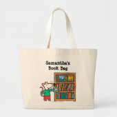 Maisy en boekenplank grote tote bag (Voorkant)