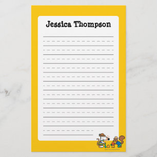 Maisy en Cyril bouwen een Zand Castle Briefpapier