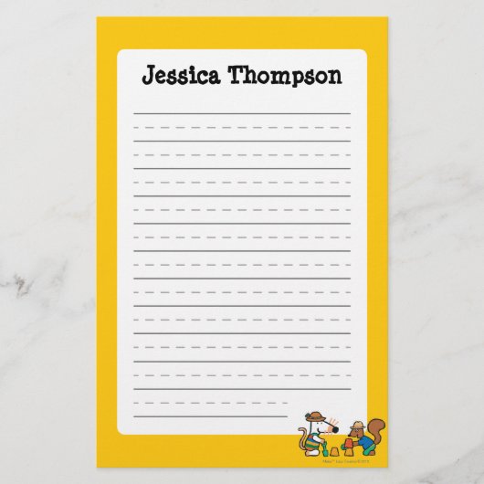 Maisy en Cyril bouwen een Zand Castle Briefpapier (Voorkant)