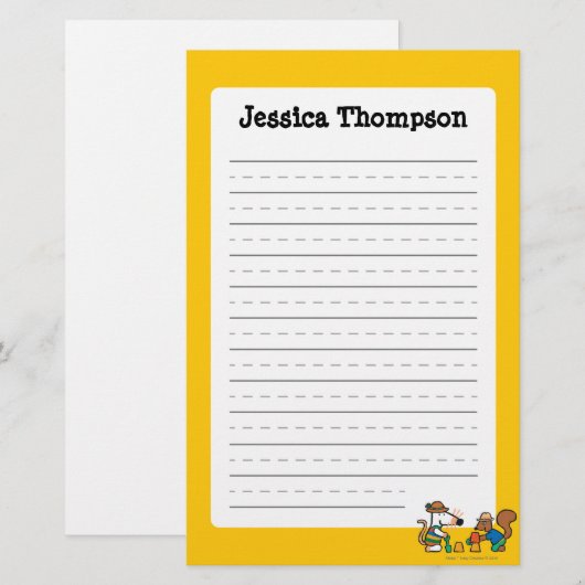 Maisy en Cyril bouwen een Zand Castle Briefpapier (Voorkant / Achterkant)