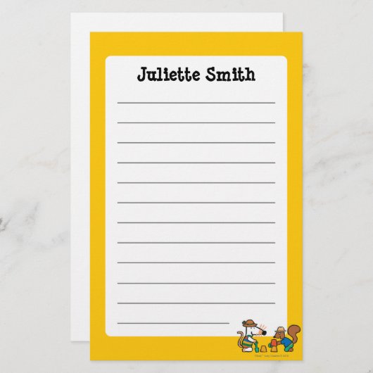 Maisy en Cyril bouwen een Zand Castle Briefpapier (Voorkant / Achterkant)