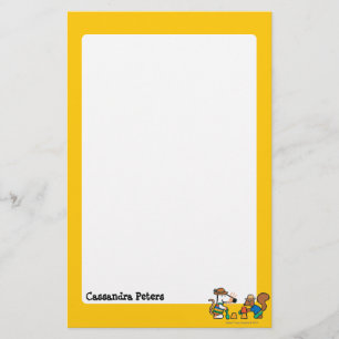 Maisy en Cyril bouwen een Zand Castle Briefpapier