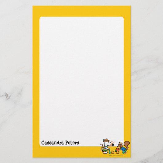 Maisy en Cyril bouwen een Zand Castle Briefpapier (Voorkant)