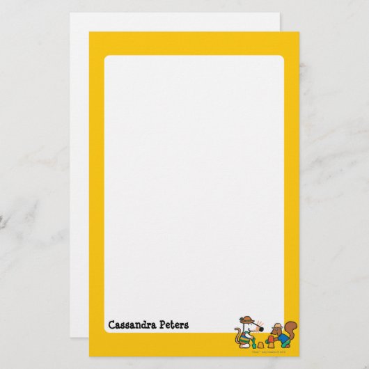 Maisy en Cyril bouwen een Zand Castle Briefpapier (Voorkant / Achterkant)