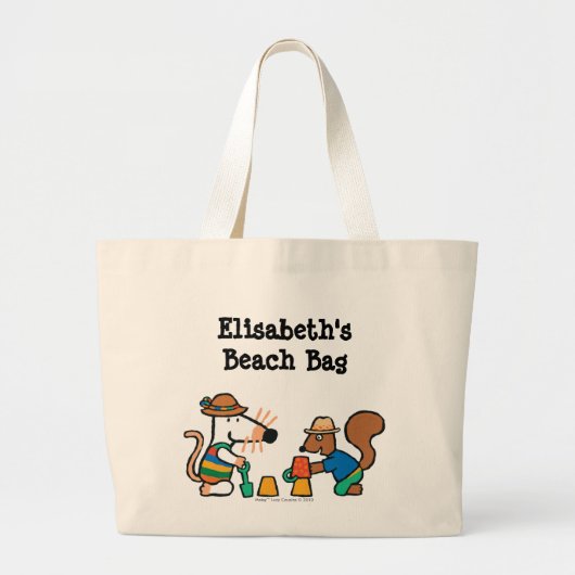 Maisy en Cyril bouwen een Zand Castle Grote Tote Bag (Voorkant)