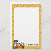 Maisy en Cyril met palmboom aan de strand Briefpapier (Voorkant / Achterkant)