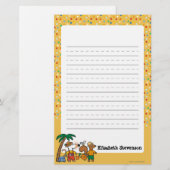 Maisy en Cyril met palmboom aan de strand Briefpapier (Voorkant / Achterkant)