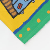 Maisy en Cyril met palmboom aan de strand Fleece Deken (Hoek)