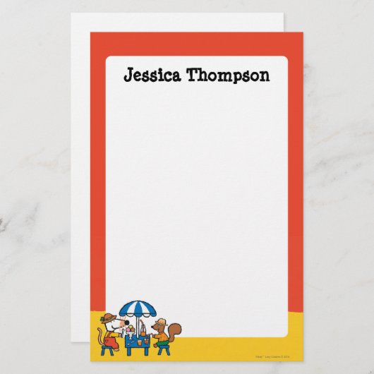 Maisy en Cyril Snacktime in het strand Briefpapier (Voorkant / Achterkant)