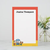 Maisy en Cyril Snacktime in het strand Briefpapier (Staand voorkant)