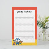 Maisy en Cyril Snacktime in het strand Briefpapier (Staand voorkant)