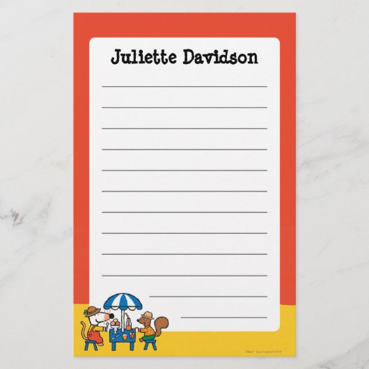 Maisy en Cyril Snacktime in het strand Briefpapier (Voorkant)