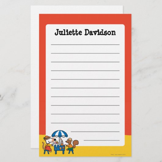 Maisy en Cyril Snacktime in het strand Briefpapier (Voorkant / Achterkant)