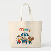 Maisy en Cyril Snacktime in het strand Grote Tote Bag (Voorkant)