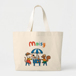 Maisy en Cyril Snacktime in het strand Grote Tote Bag