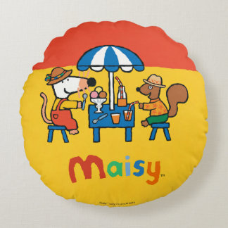 Maisy en Cyril Snacktime in het strand Rond Kussen