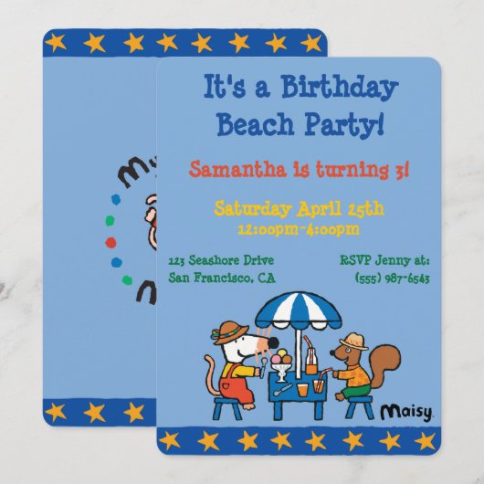 Maisy en Cyril verjaardag Kaart (Voorkant / Achterkant)