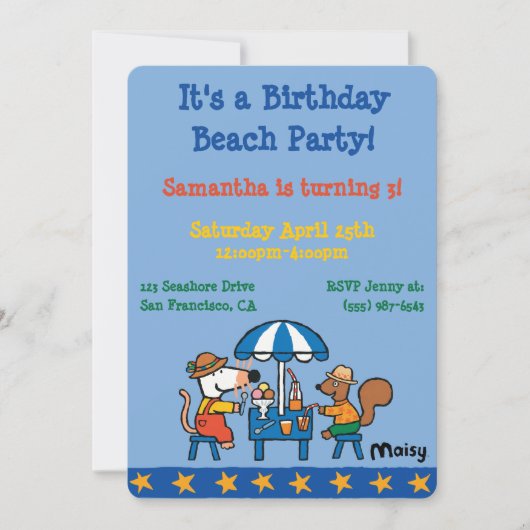 Maisy en Cyril verjaardag Kaart (Voorkant)