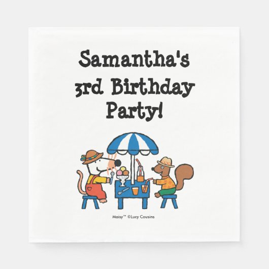 Maisy en Cyril Verjaardag Servet (Voorkant)