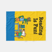 Maisy en de Vrienden genieten van de Bibliotheek Fleece Deken (Voorkant (Horizontaal))