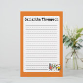 Maisy en Dotty Paint op Preschool Briefpapier (Staand voorkant)