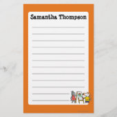 Maisy en Dotty Paint op Preschool Briefpapier (Voorkant)