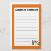 Maisy en Dotty Paint op Preschool Briefpapier (Voorkant / Achterkant)